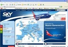 La aerolínea SkyEurope lanza su nueva web en español