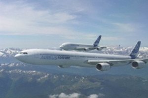 Ministros europeos prueban el Airbus A380