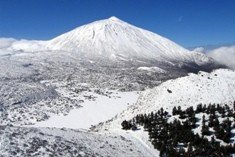 Cerrado el acceso al Teide por las fuertes nevadas