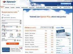 Spanair también retira el recargo de 4 € por reservar en Amadeus sus tarifas web