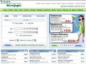 Viajes El Corte Inglés se codea con las grandes online en sus ventas por internet