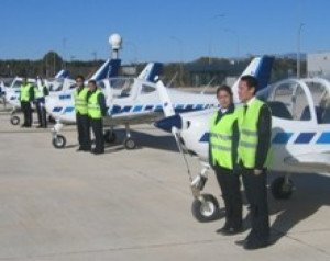 Pilotos chinos se forman en Huesca