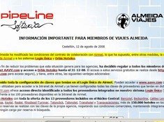 Viajes Almeida denunciará a Pipeline por "intentar engañar" a las agencias franquiciadas