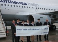 El primer vuelo de Lufthansa Italia despegó de Barcelona