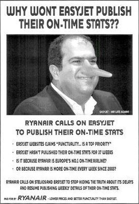 Ryanair, a pagar casi 60.000 € al fundador de easyJet por una caricatura ofensiva en un anuncio