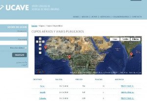 UCAVE ofrece cupos aéreos en su web