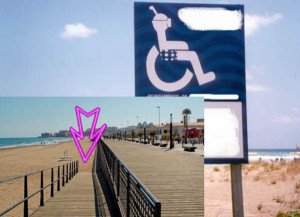Playas accesibles inaccesibles