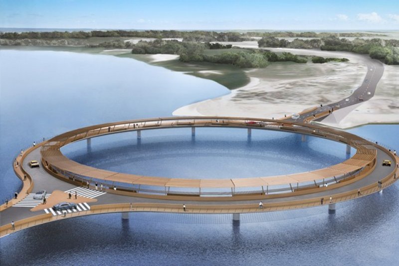 Proyecto actual del puente sobre la laguna Garzón