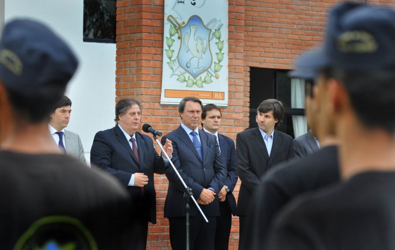 De izq a der: Alejandro Collia, ministro de Salud; Ricardo Casal, ministro de Seguridad; Ignacio Crotto, secretario de Turismo.