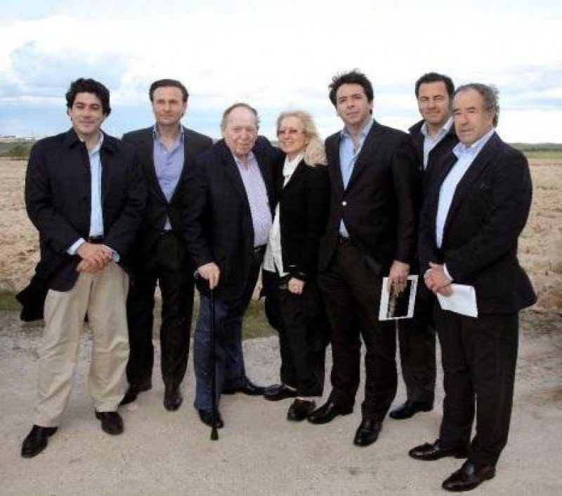 El presidente de Las Vegas Sands, Sheldon Adelson, en su visita a los terrenos de Alcorcón.