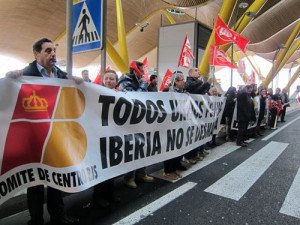 Concentraciones de los empleados de Iberia en todos los aeropuertos