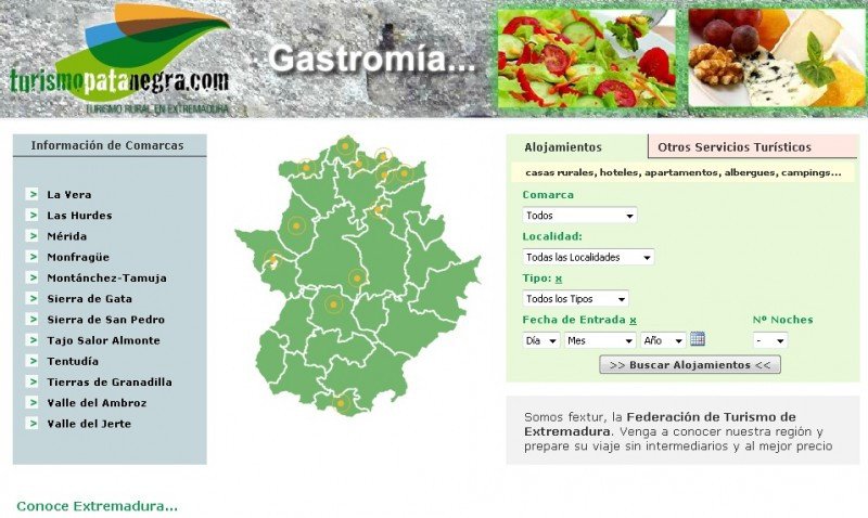 Lanzan un nuevo portal para el turismo rural de Extremadura.