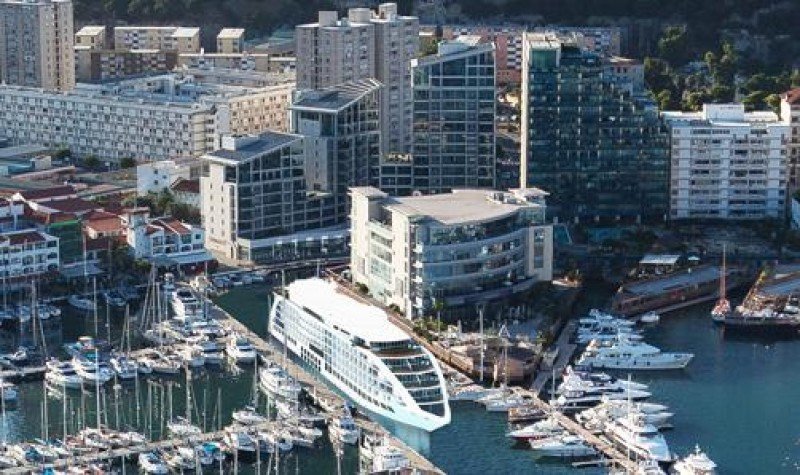 El primer superyate de lujo de Sunborn se instalará en Gibraltar.