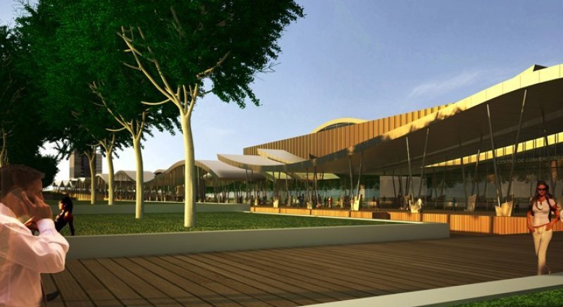 Proyecto de Carlos Ott para el Centro de Convenciones de Punta del Este que deberá ser usado como base para la ejecución del proyecto