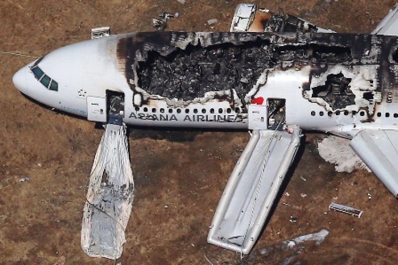 Estado en el que quedó el avión siniestrado en San Francisco (Foto: Christian Post)