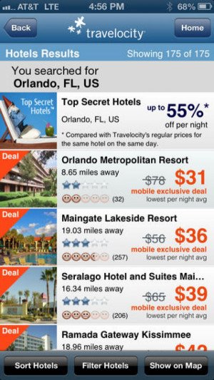 Travelocity lanza app para reservar hoteles desde el nuevo iPhone