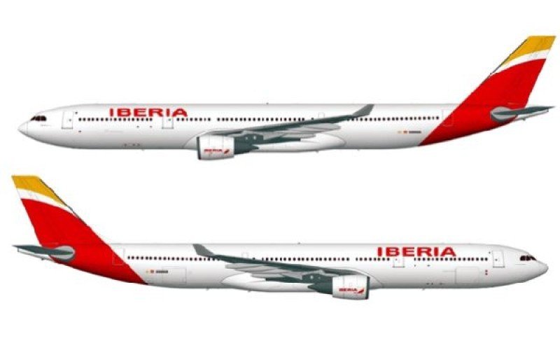 Nueva imagen de marca de Iberia en sus nuevos aviones.