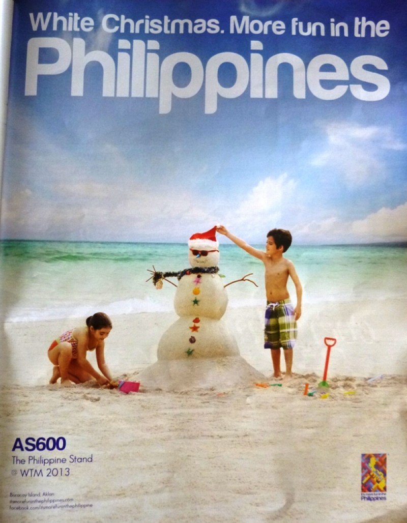 Anuncio publicado por Filipinas en la revista oficial de la feria World Travel Market, la semana pasada en Londres.