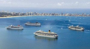 Récord de cruceros en Punta del Este: seis en un día