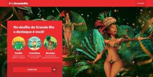 App coloca a internautas en el desfile de la escola de samba Grande Rio