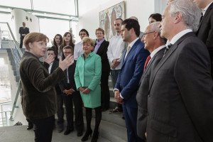 Merkel recibe a alumnos y representantes de Lopesan-IFA Hotel & Touristik AG