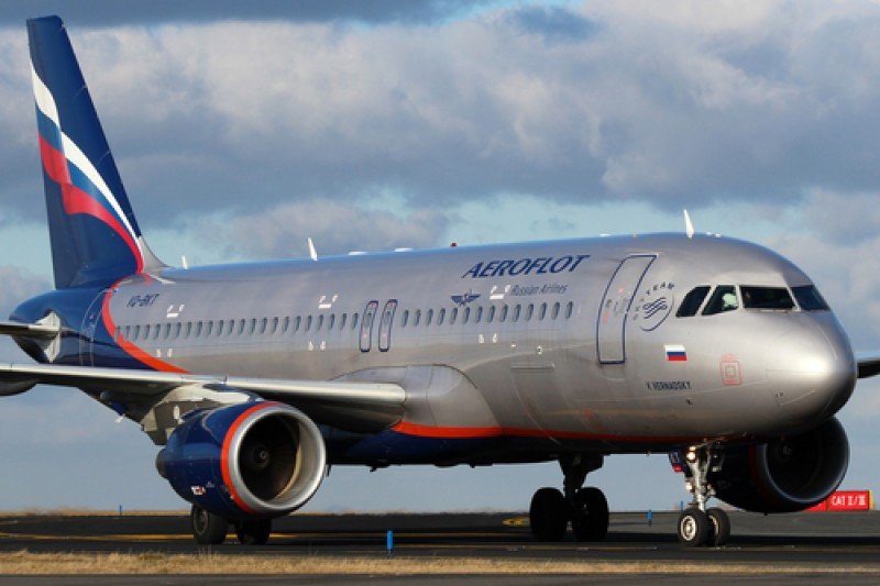 Un avión de la aerolínea rusa Aeroflot. #shu#