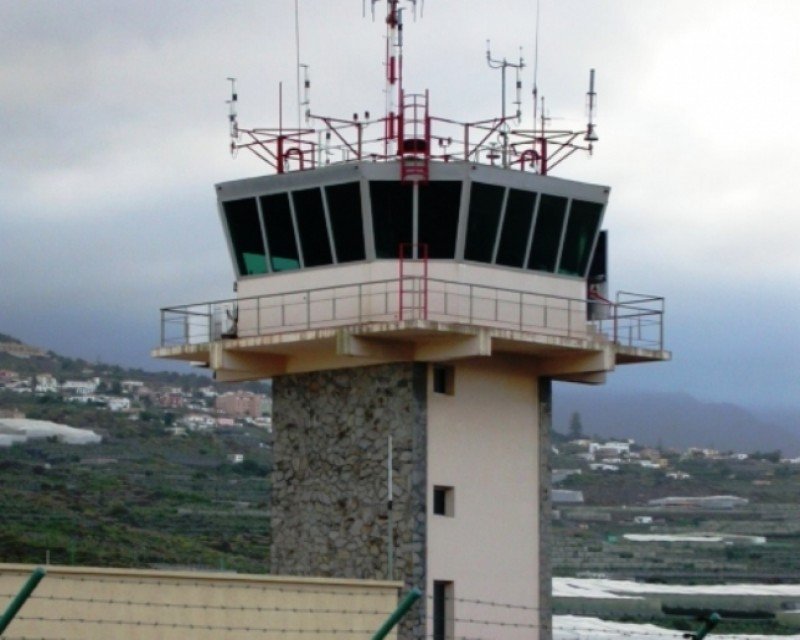 La torre de control del Aeropuerto de La Palma, primera cuyo servicio pasó a manos de un proveedor privado.