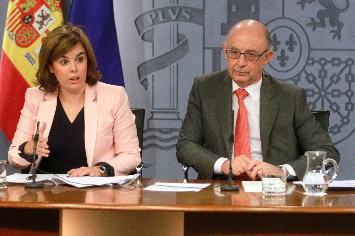 Soraya Sáenz de Santamaría y Cristóbal Montoro.