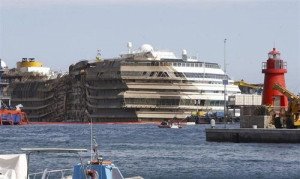 Los restos del Costa Concordia serán reflotados la próxima semana