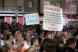 Manifestaciones contra los pisos turísticos en Barcelona