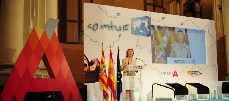 Luisa Fernanda Rudi, durante la inauguración de COMTUR 2014.
