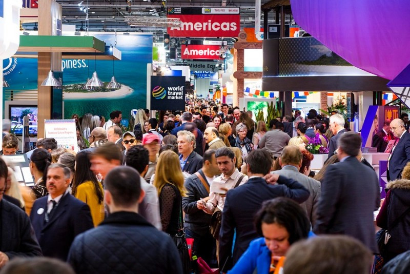 Imagen de uno de los pasillos de la feria turística World Travel Market.