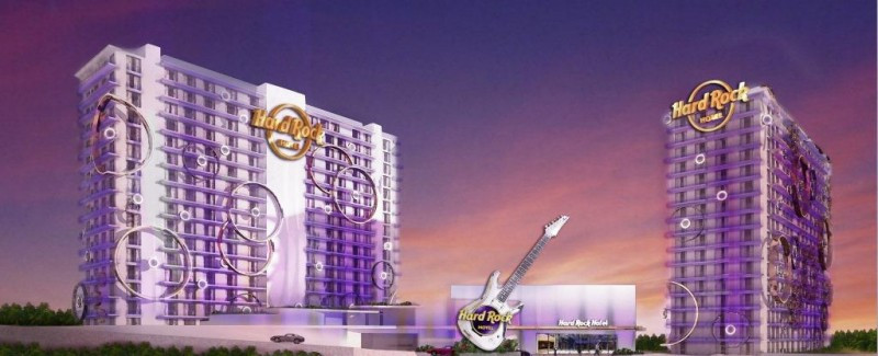 Infografía de cómo será el Hard Rock Hotel Tenerife, el segundo de la marca en España, en colaboración con Palladium Hotel Group.