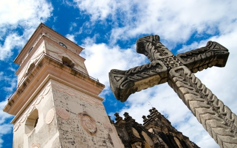 Iglesia de la Merced en la ciudad nicaragüense de Granada. #shu#