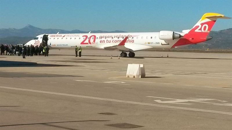 El Aeropuerto de Castellón despacha su primer vuelo comercial