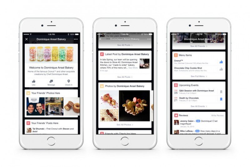 Facebook lanza función que recomendará lugares y restaurantes mediante geolocalización