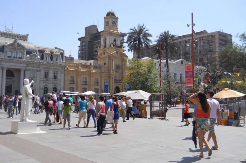 Plaza de Armas, Santiago de Chile. 