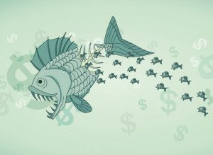 Economía compartida: los peces chicos se comen al grande