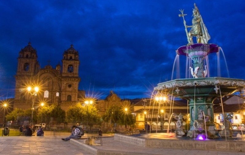 Fuente inca en la Plaza de Armas de Cusco. #shu#