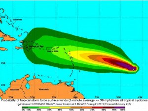 Danny, primer huracán de 2015 camino del Caribe