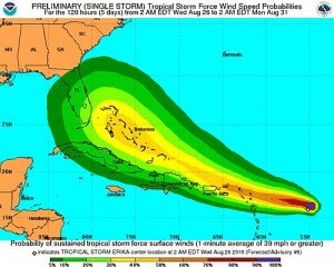 La tormenta tropical Erika pone en alerta varias islas del Caribe