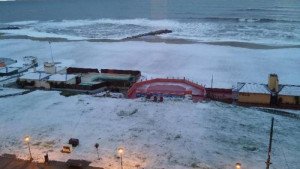 Mar del Plata y Miramar con nieve a diez días de la primavera