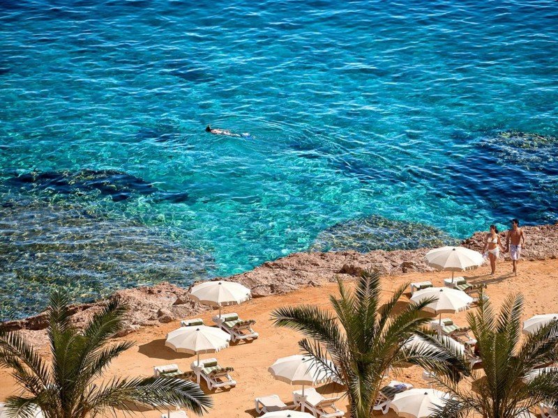 Imagen de archivo de turistas en el resort egipcio de Hurghada, en el Mar Rojo.