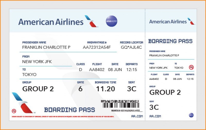 Билеты на самолет детям до 12. Макет билета на самолет. Билеты American Airlines. Авиабилет образец. Билет на самолет образец.