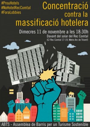 Grupos antihoteleros piden decrecimiento turístico en Barcelona