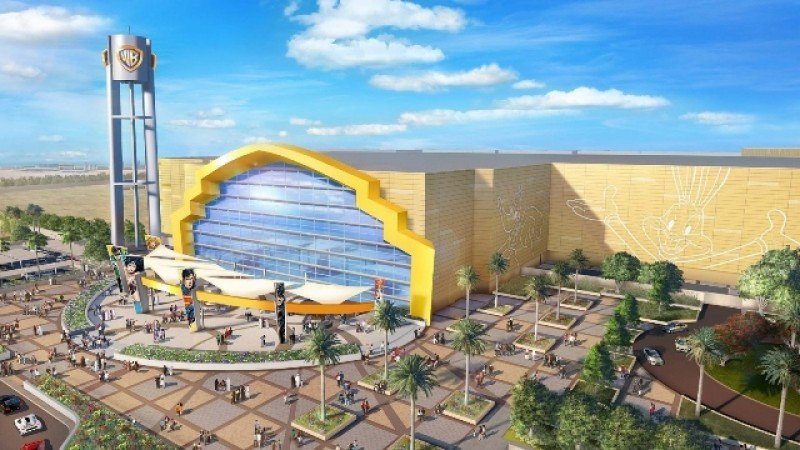 El proyecto del parque temático de la Warner en Abu Dhabi está en construccion.