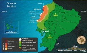 Ecuador: mapa de las zonas afectadas y de las regiones abiertas al turismo