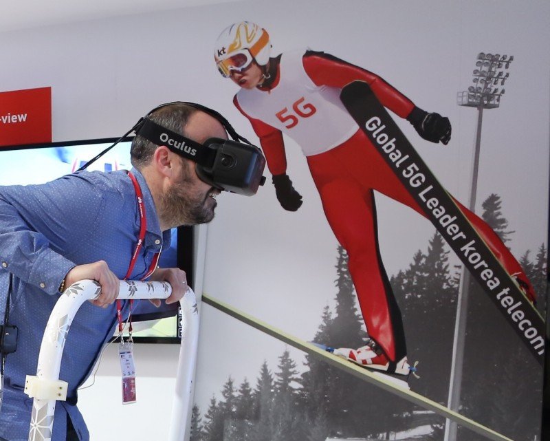 Una aplicación de realidad virtual que se mostró en el Mobile World Congress de Barcelona.