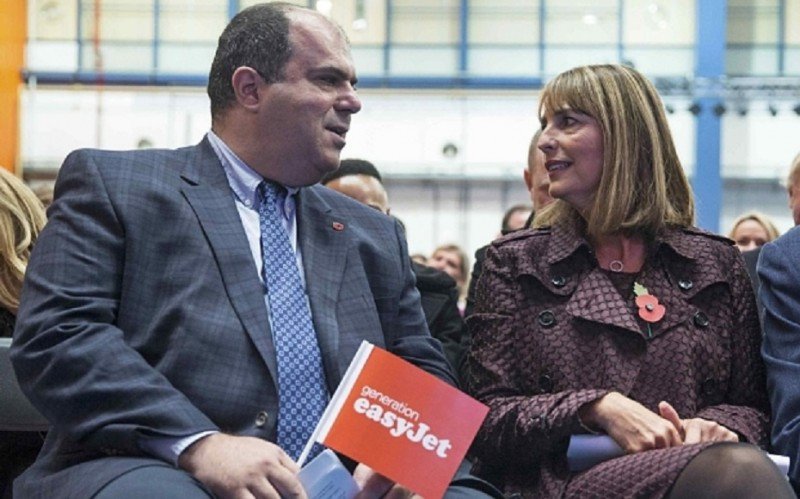 Stelios Haji-Ioannou y Carolyn McCall, fundador y la actual CEO de easyJet, respectivamente (Foto: The Telegraph).