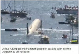 El Airbus sumergido en el Mar Egeo (vídeo)